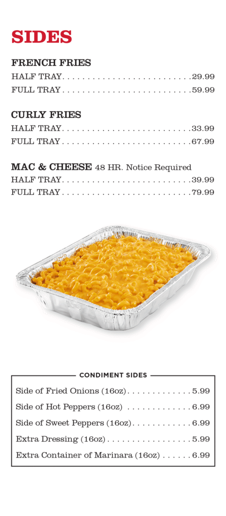 Gaetanos Catering Sides