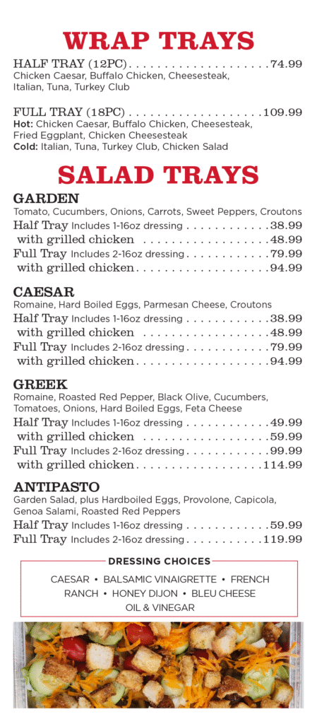 Gaetanos Catering Wraps